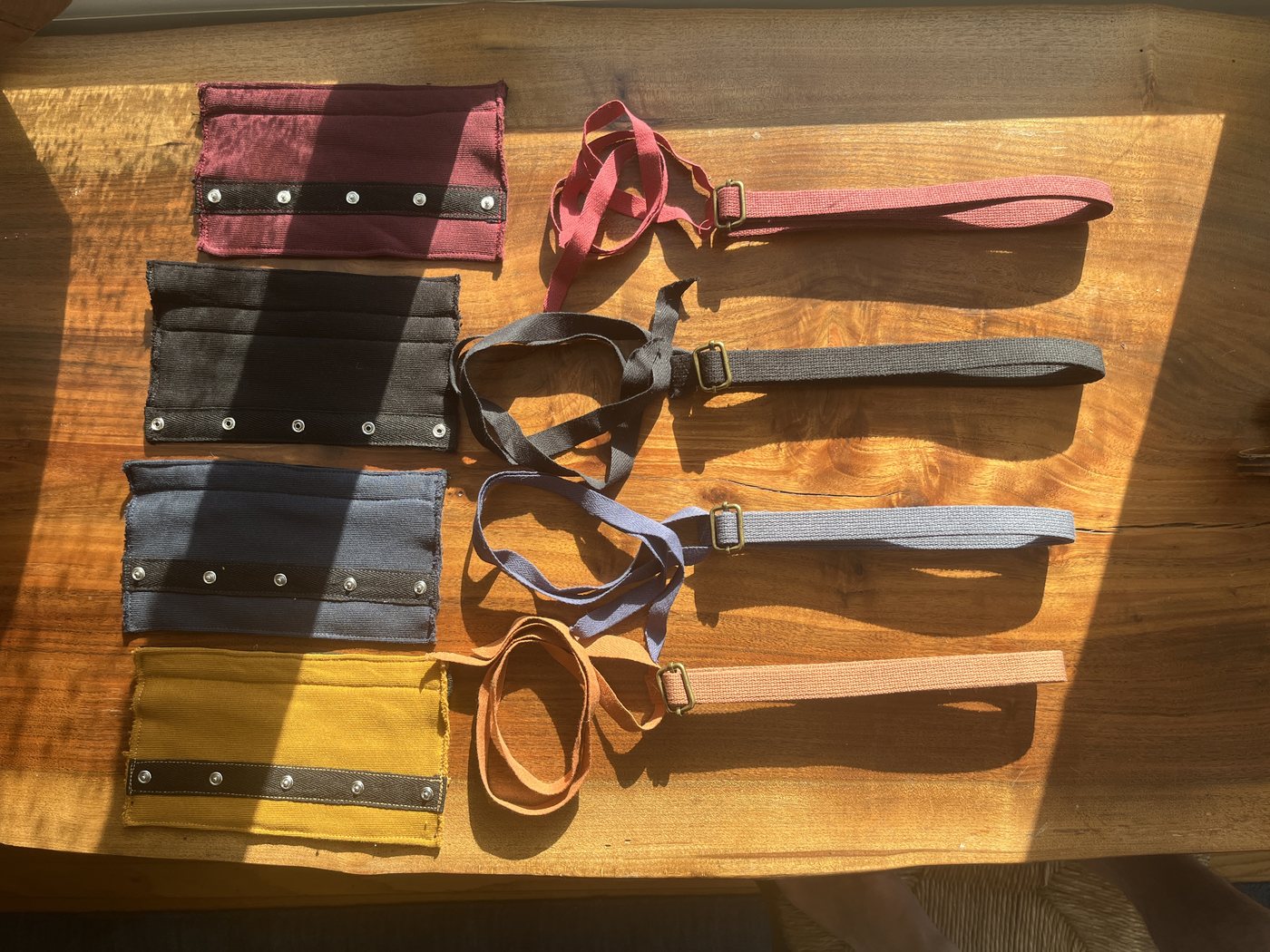 Fiddle Ease strap and comfort pad in all four colors