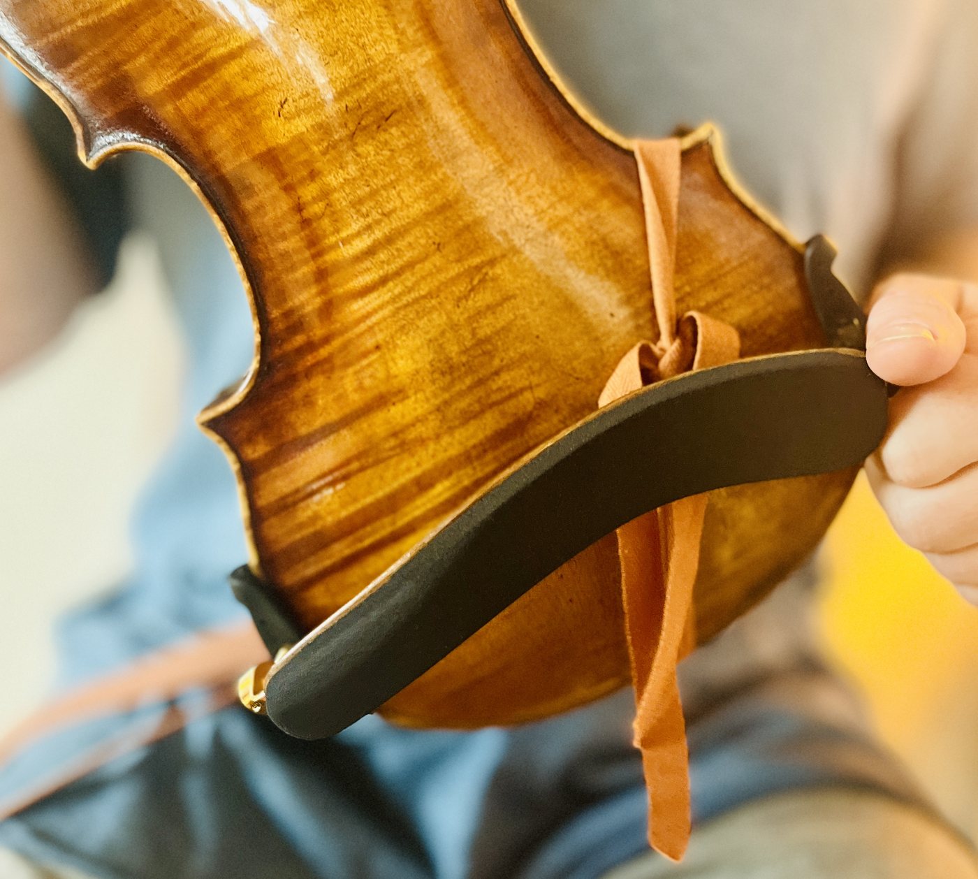 Violin back with strap