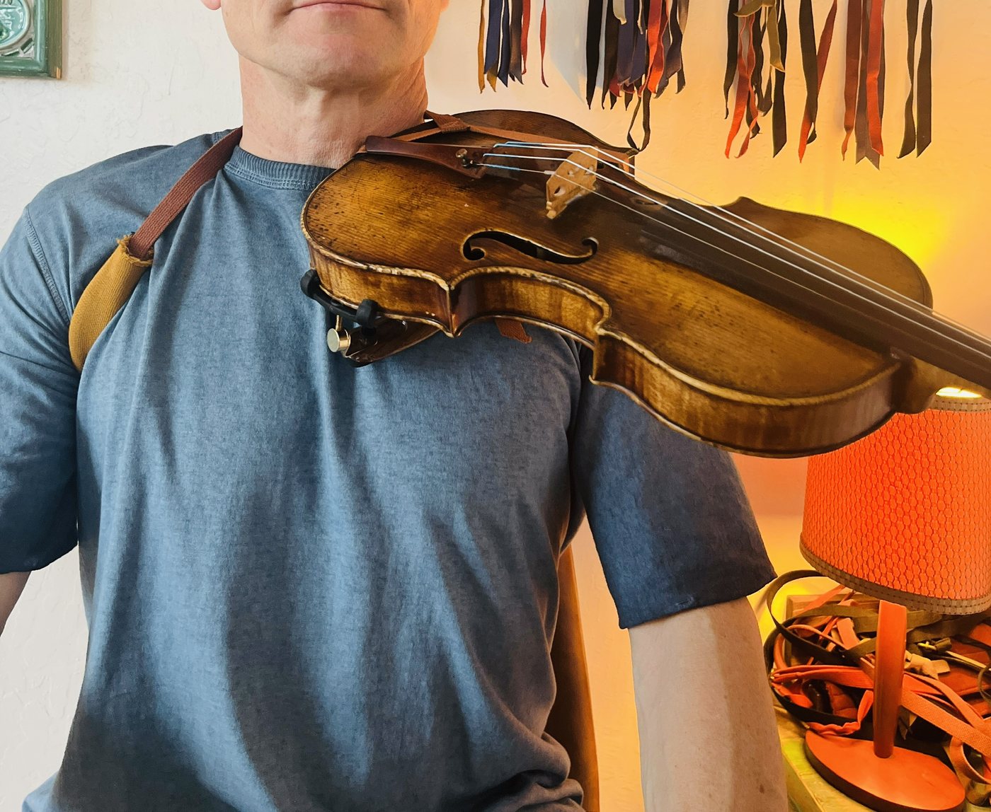 Front view wearing Fiddle Ease